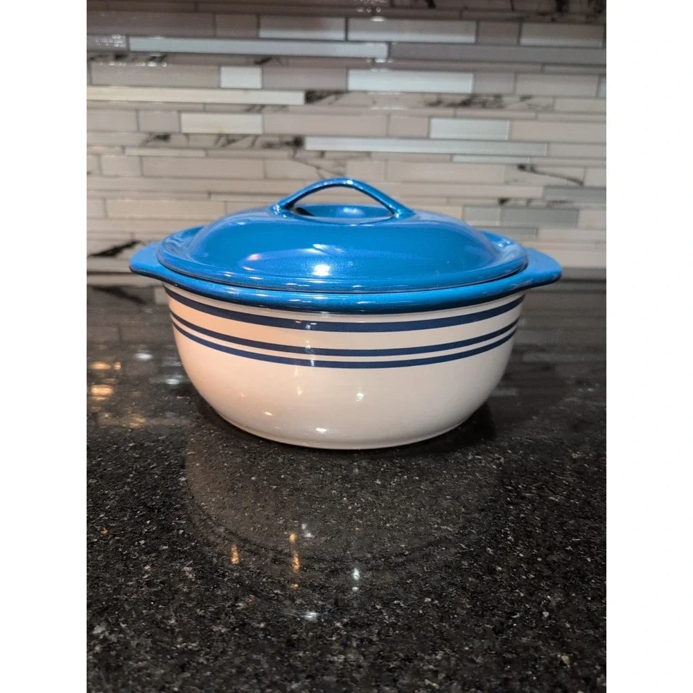Corelle Coordinates Classic Cafe Blue‎ 2.5qt Covered Casserole Baking Dish LID